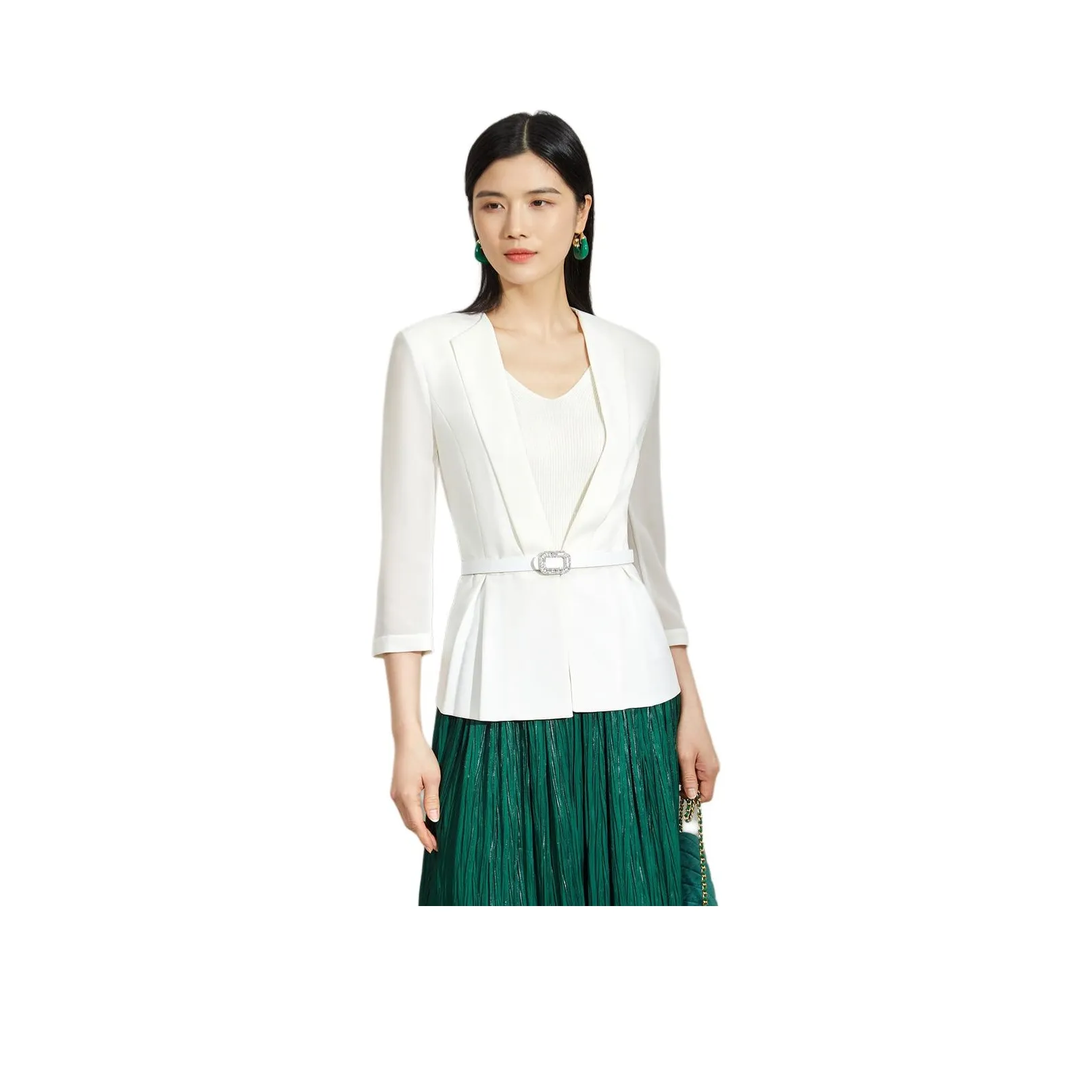 BBLLUUEE Business Suit Women's Crescent White