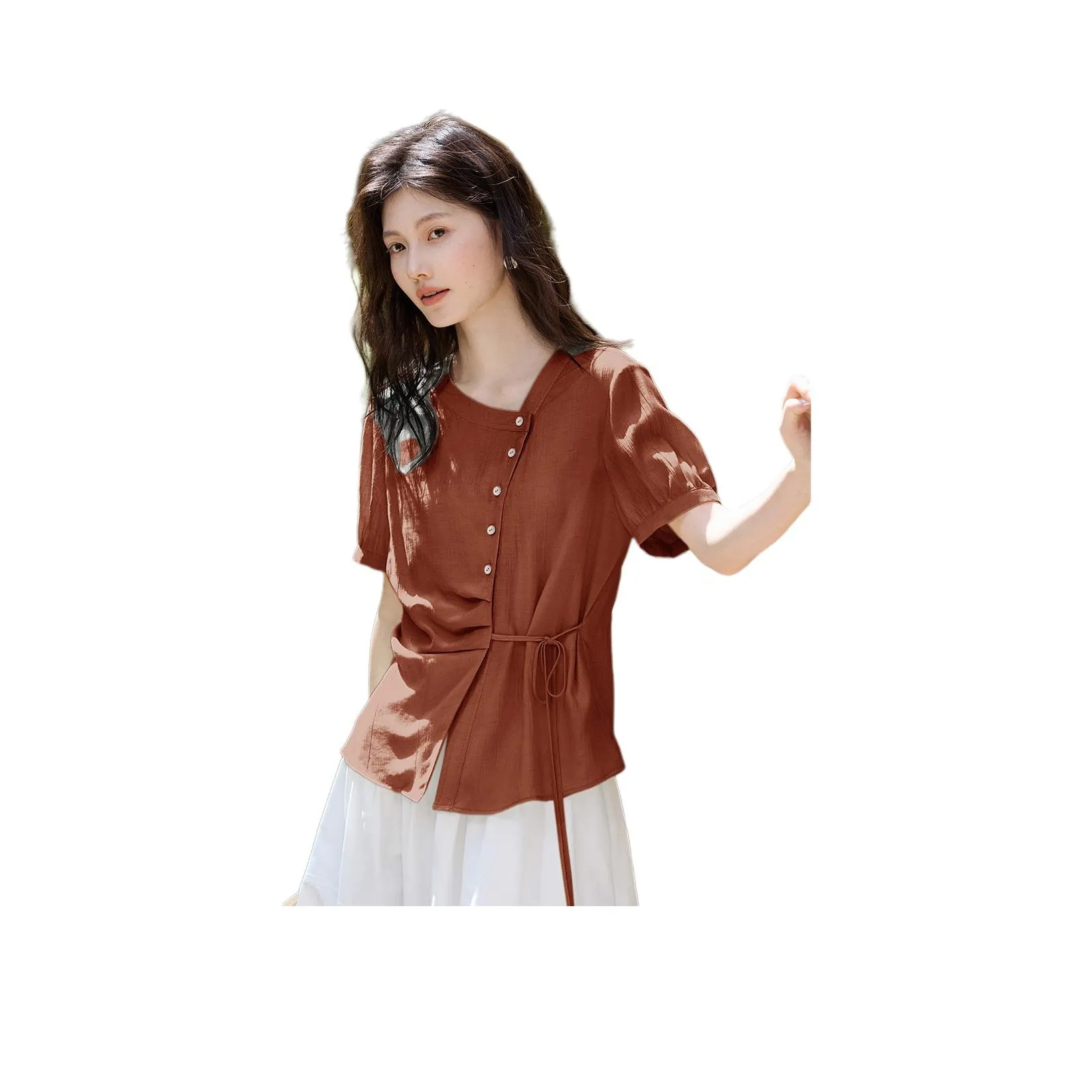 XWI Кирпично-красные Женские Рубашки