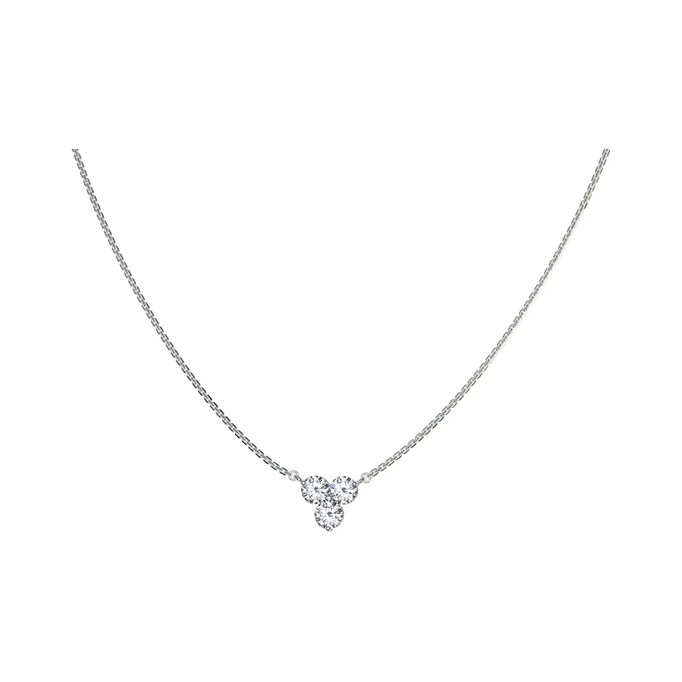 ICE ROCK Titanium Steel Necklaces Women's Silver