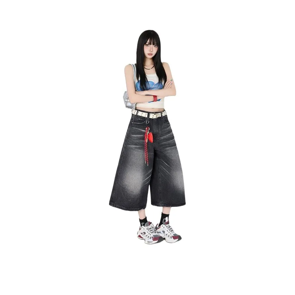 Мед Винтажный синий Capri Женские Джинсы