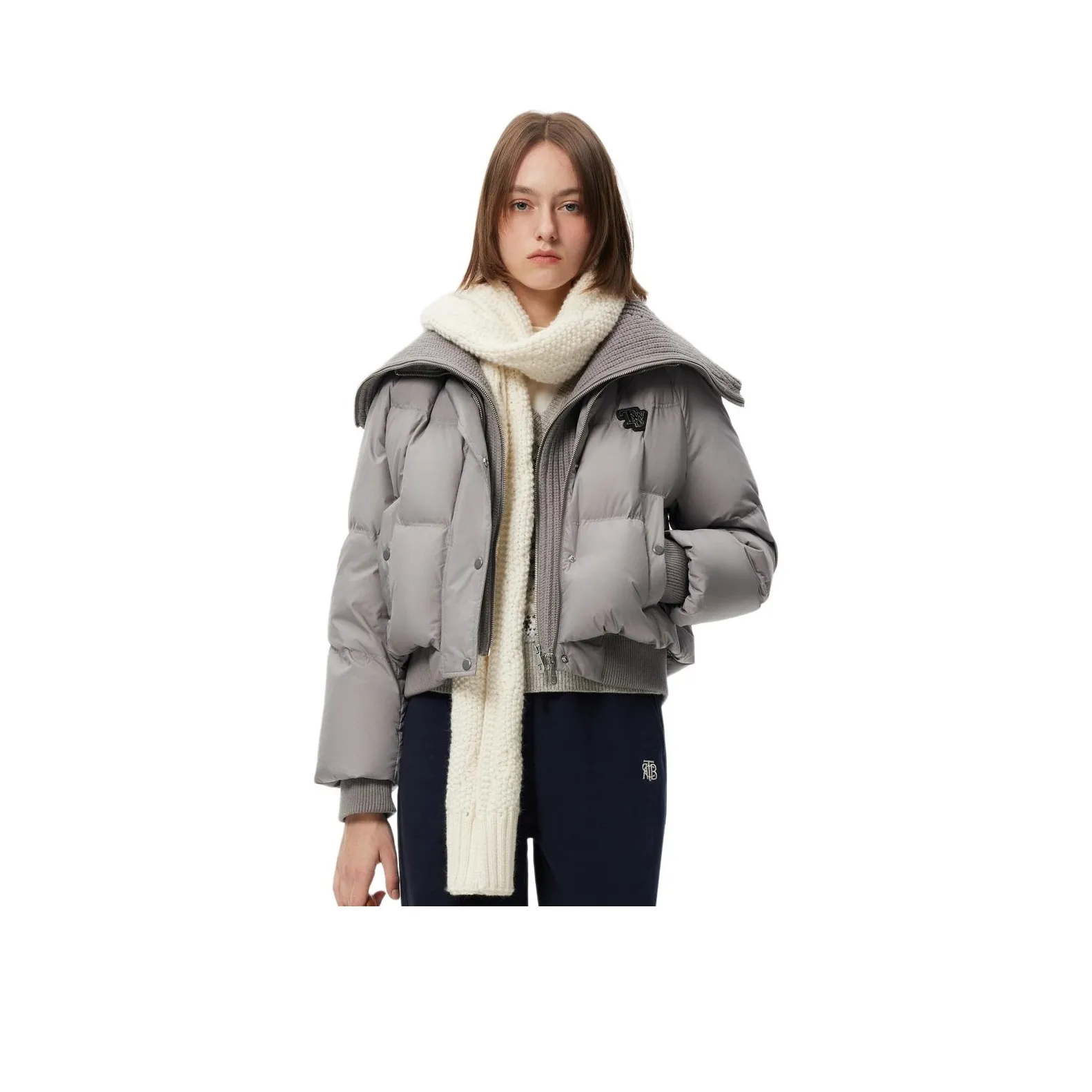 Teenie Weenie Down Jacket Women's Texture Gray
