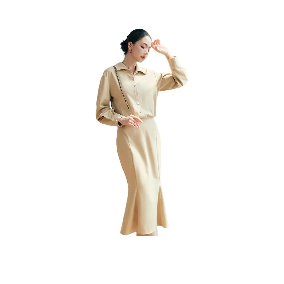 SHUXI Long Sleeved Dress Women's