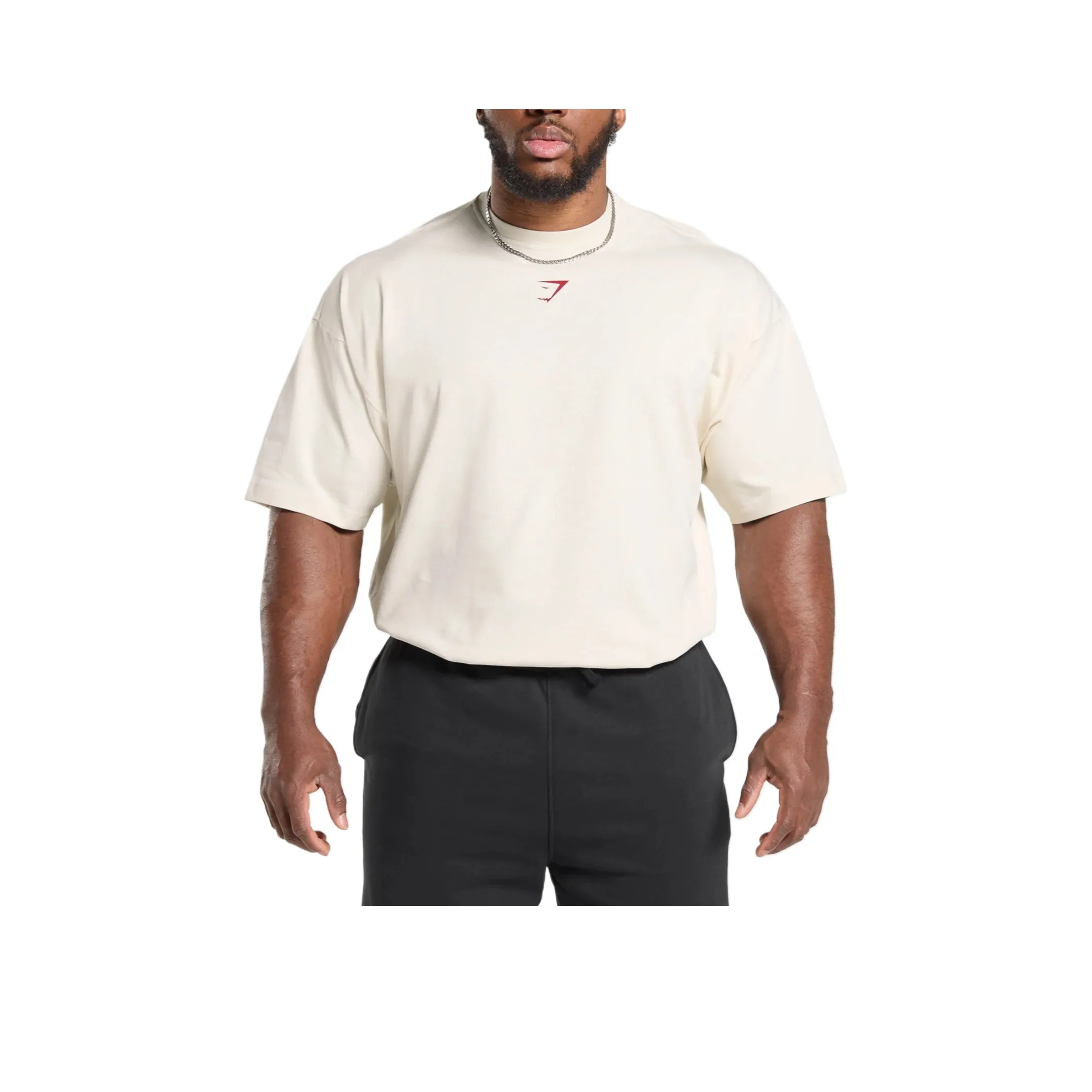 GYMSHARK T-Shirt Мужской Овсяный Белый