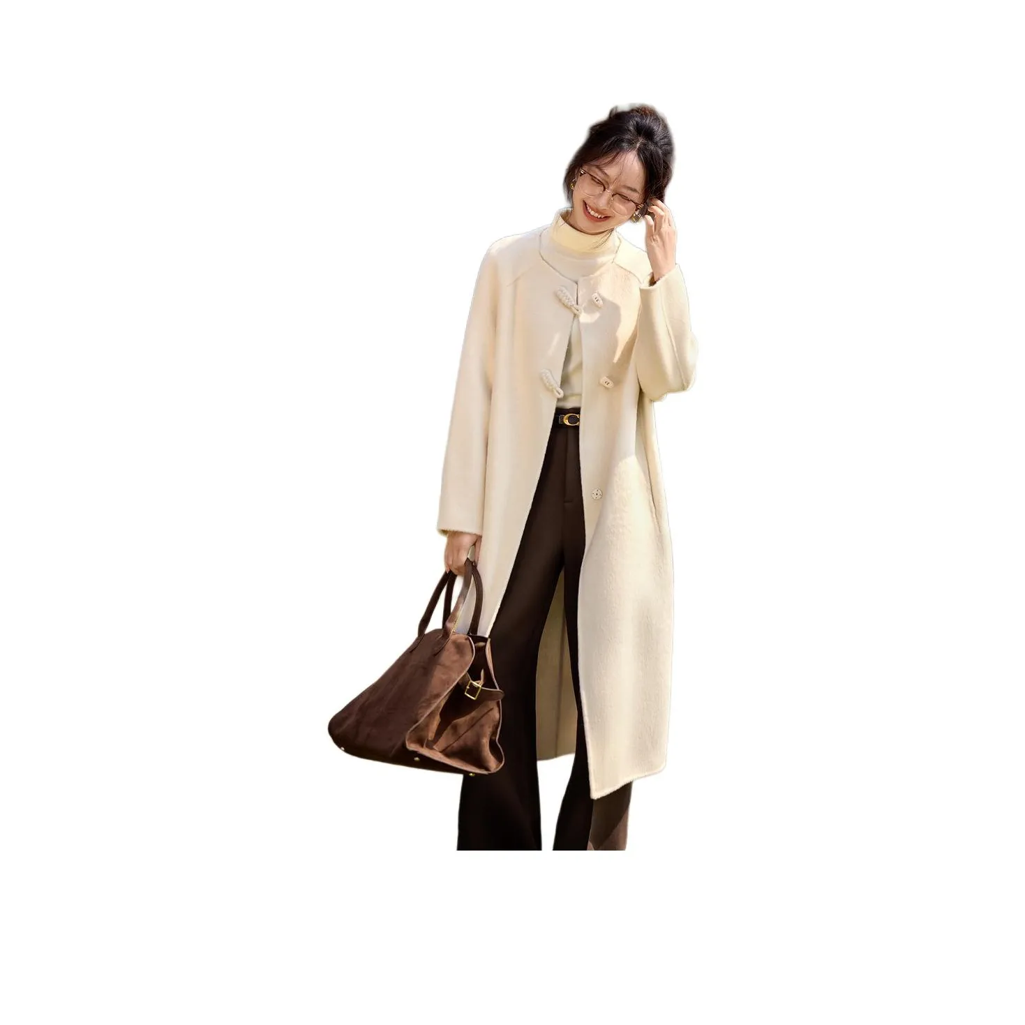 Mo Han Yi Mei Пальто Женское Снежное Бархатное