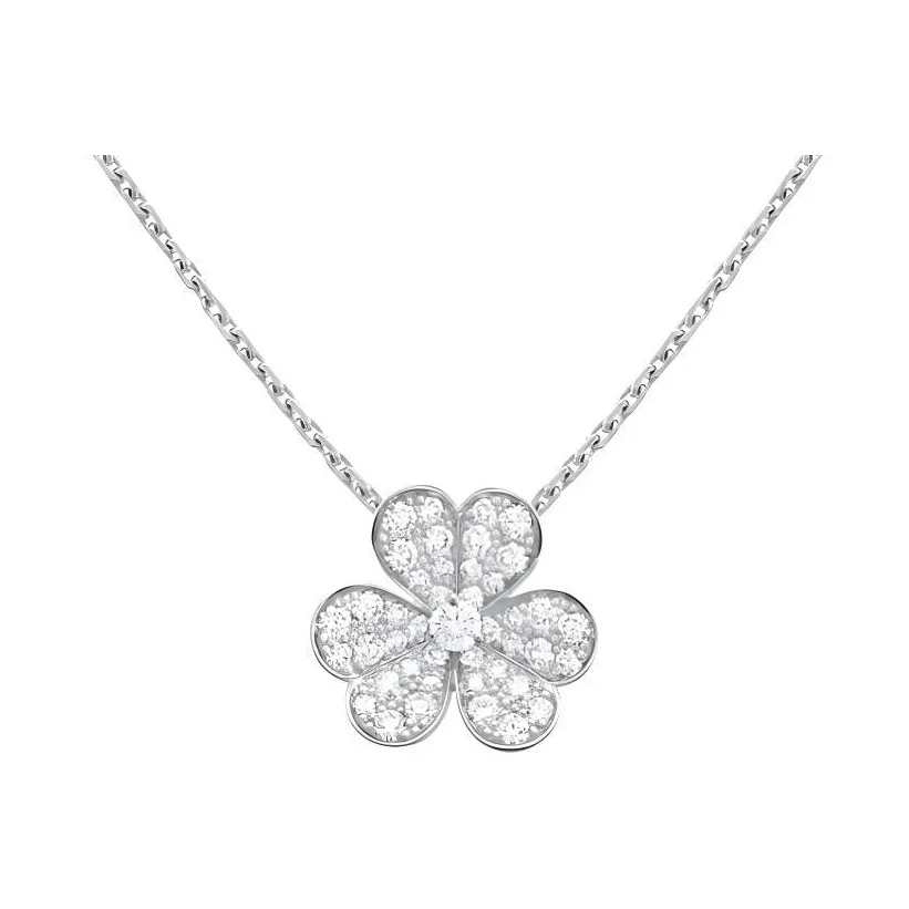 Van Cleef & Arpels 18kt White Gold Frivole Diamond Necklace