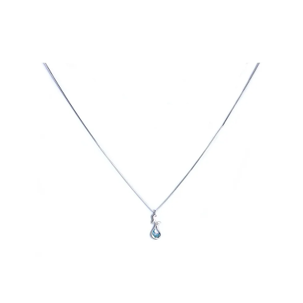 Kelanxi Сплав Ожерелья Женские Светло-Синий