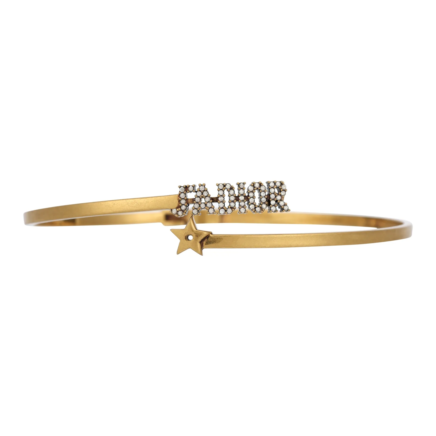DIOR Metal Necklaces Women's Vintage Gold