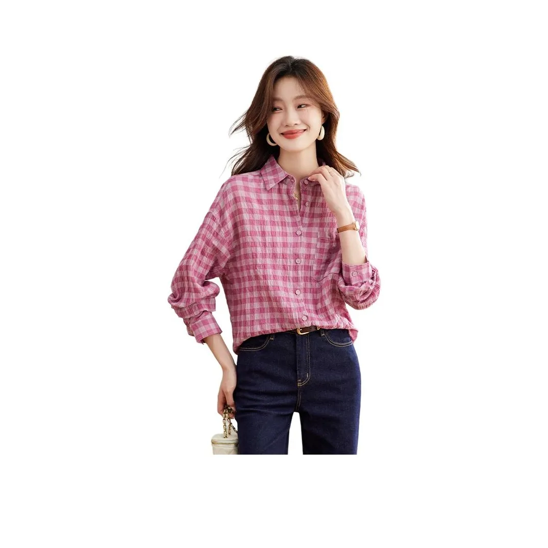 La Chapelle Рубашка Женская Красная Клетка