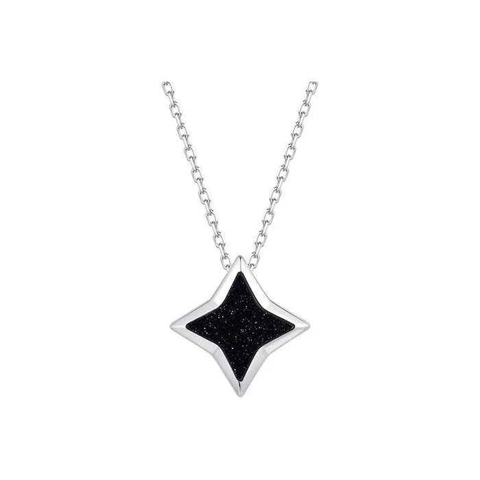 FANCI Light Series S925 Silver With Blue Sandstone Inlay Necklaces Unisex