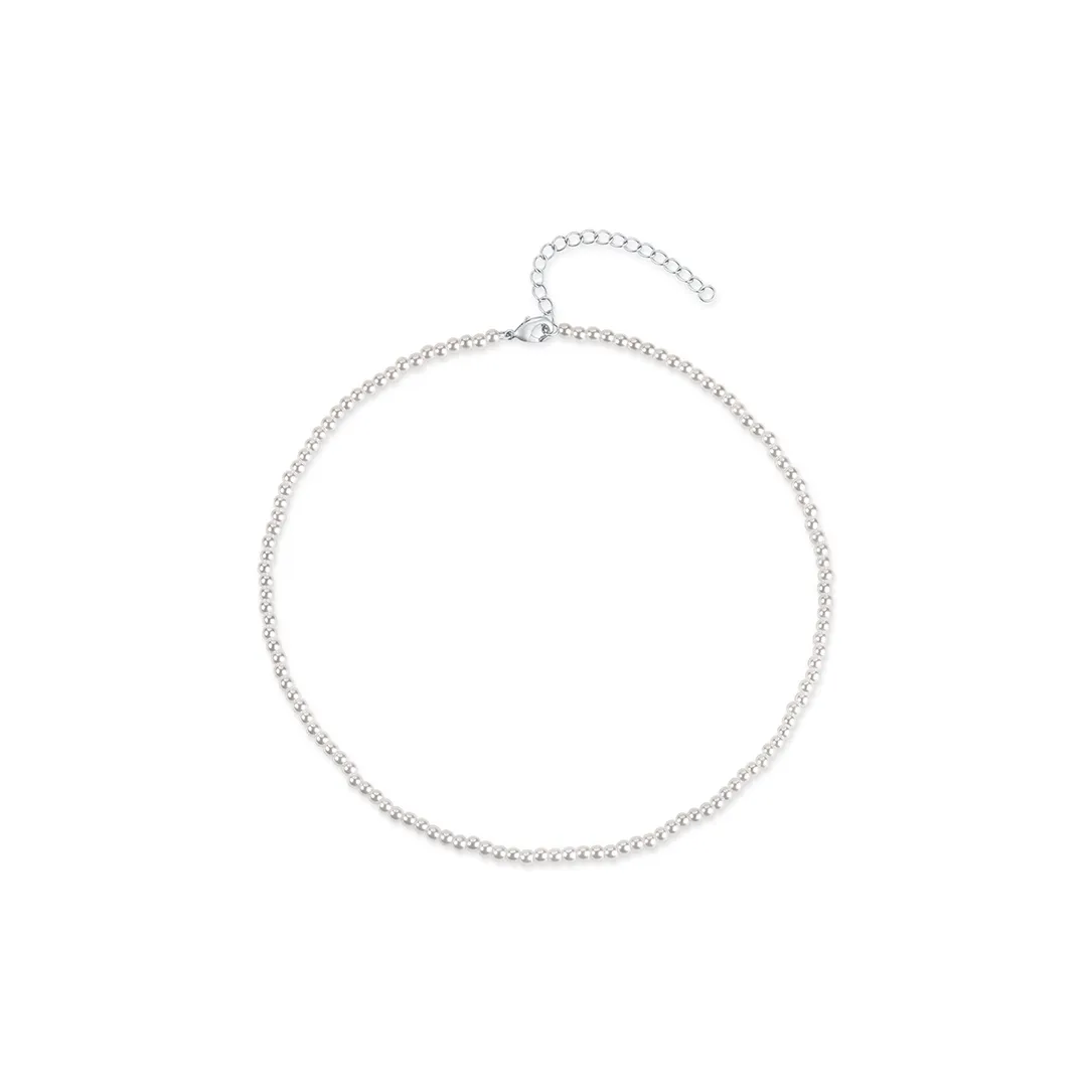 SIMPLE JOYS Жемчужная раковина Бусина Ожерелья Женское Серебро Белый