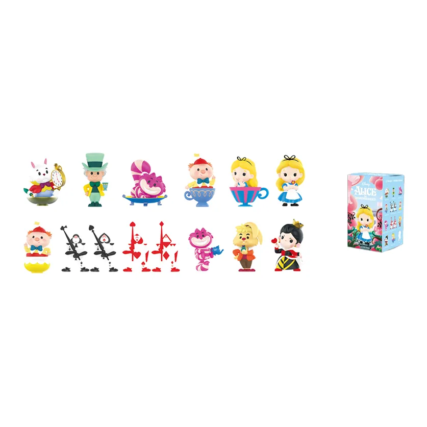 POP MART Элис Disney Alice's Adventures in Wonderland Collection Слепые коробки Один Mystery Коробка Целая коробка 12 шт