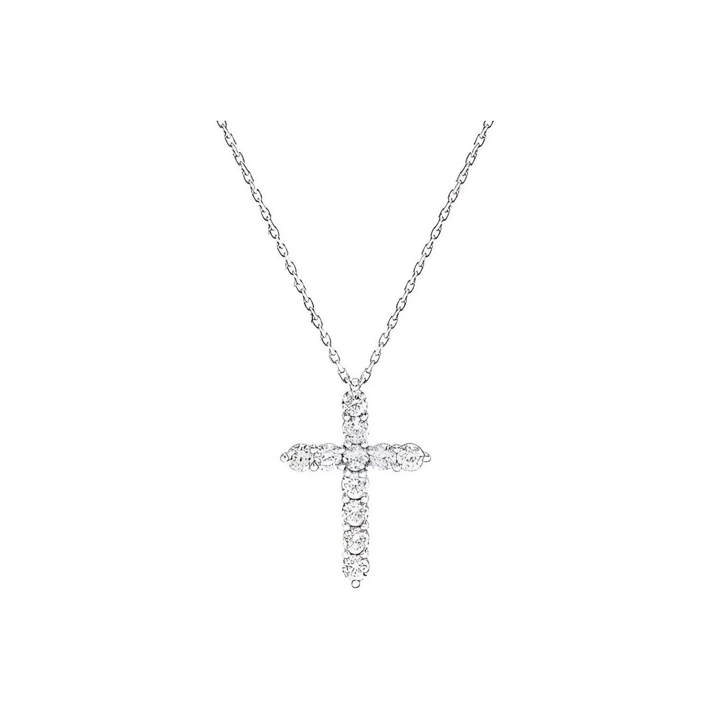Graff 18K White Gold Necklaces Women's Silver