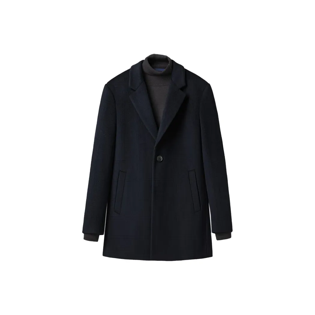 ARTSDON Темно-синий клетчатый мужской пальто