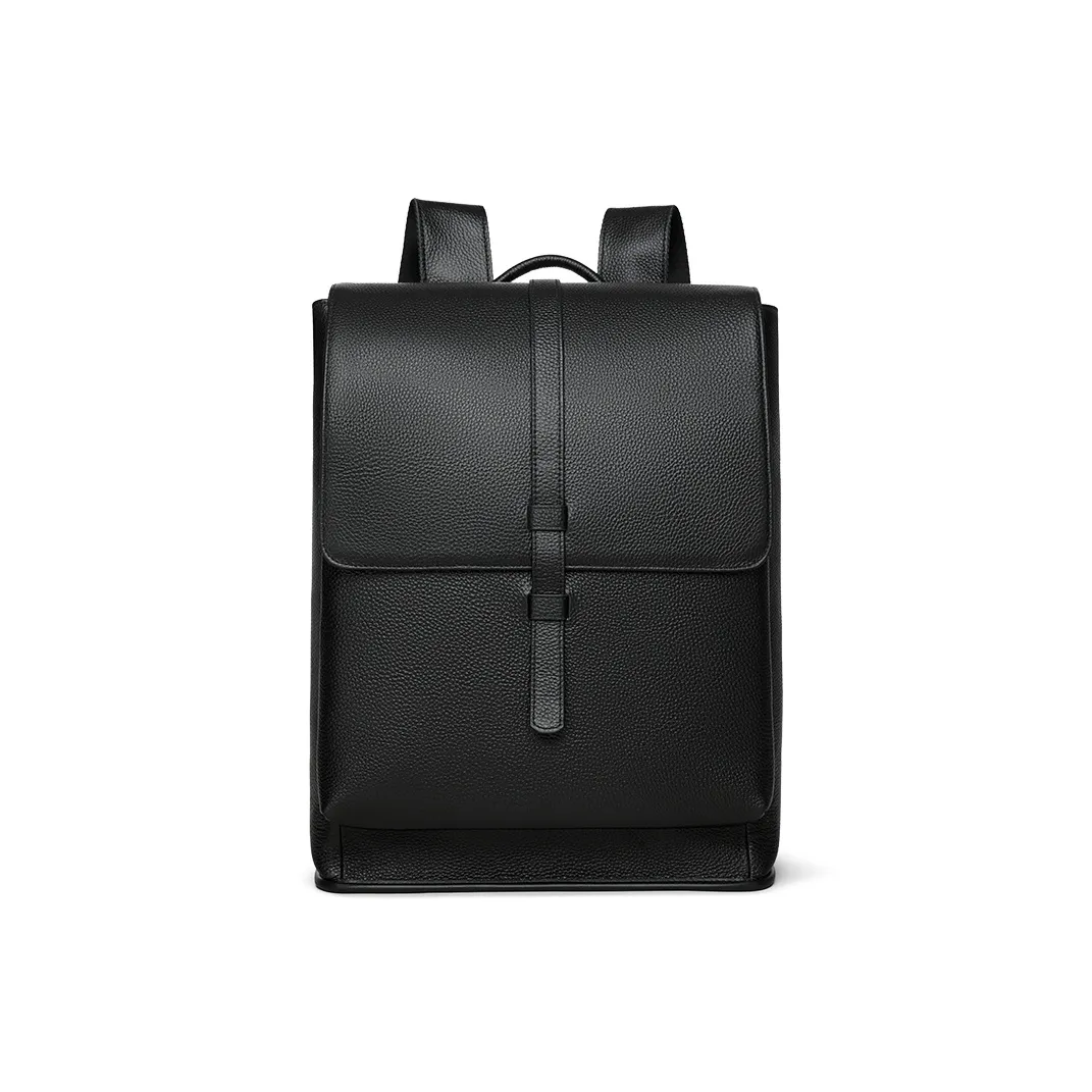 Banner The Piggy Рюкзак из крупнозернистой текстуры коровьей кожи унисекс черный