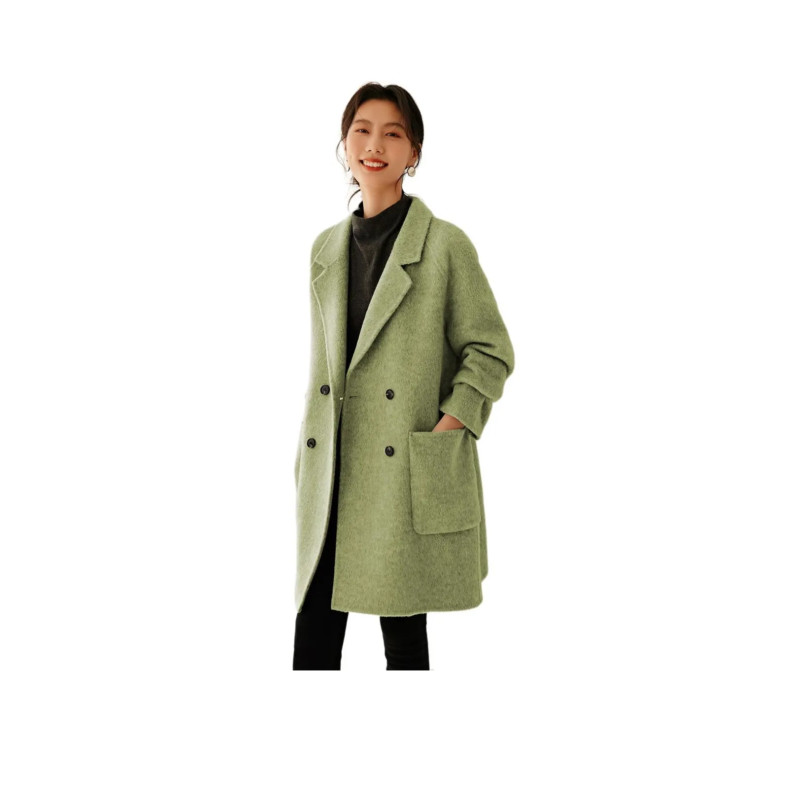 XWI Светло-зеленое женское пальто