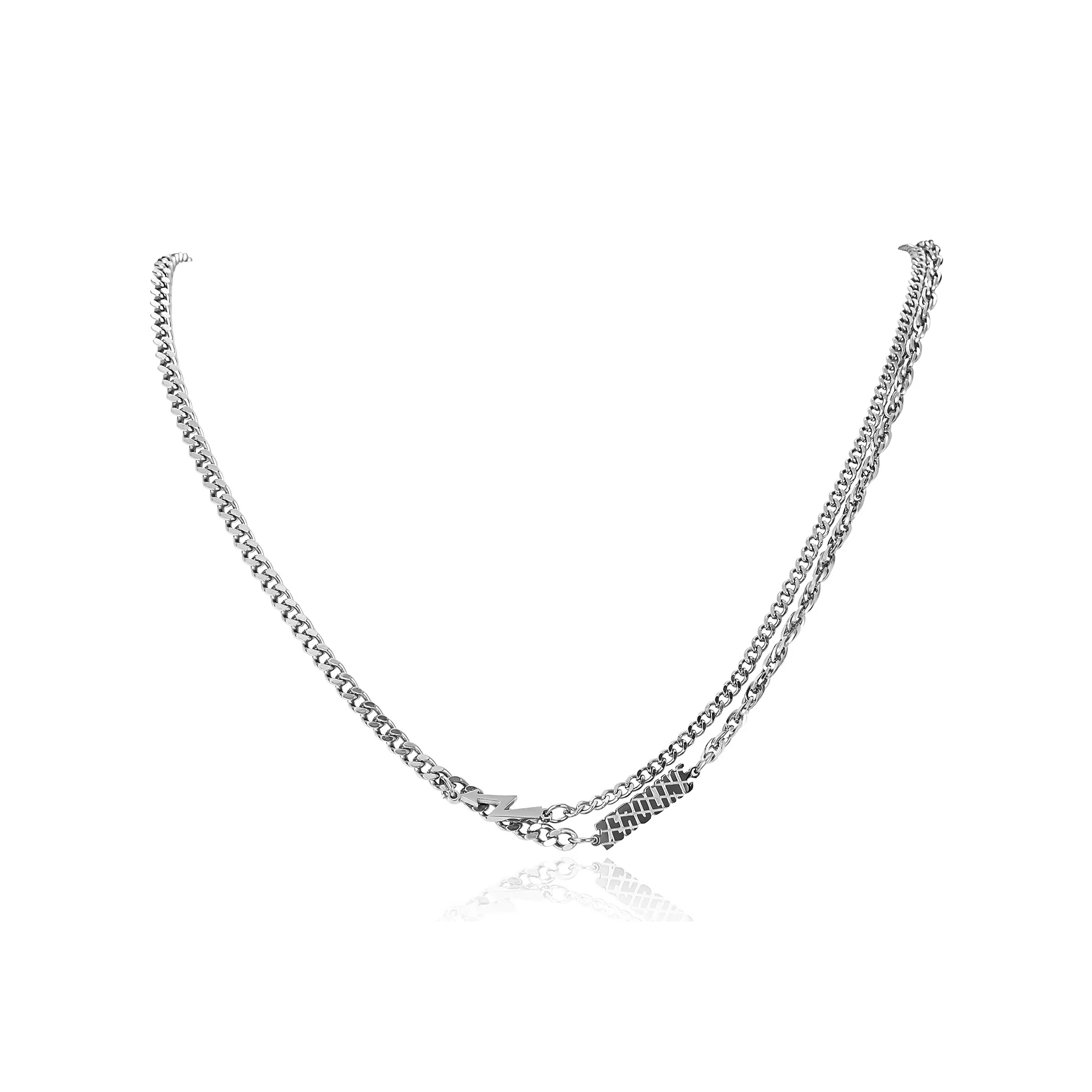 Zeroline Necklaces Unisex Lightning Double Layer Necklace