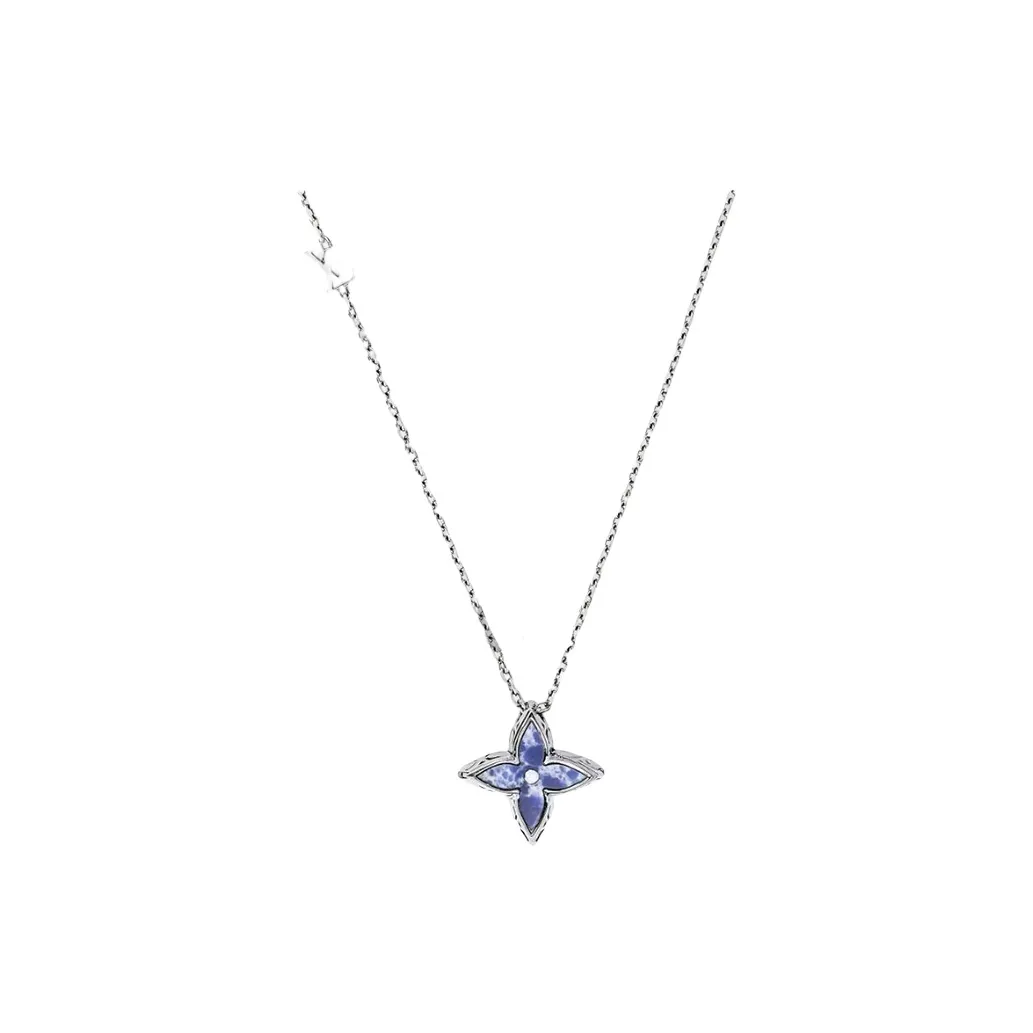 LOUIS VUITTON 925 Sterling Silver Necklaces Unisex Silver