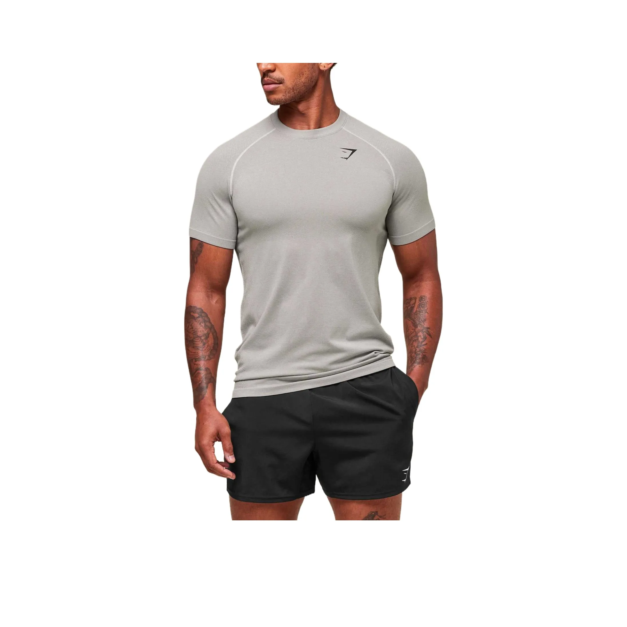 GYMSHARK Серый Мужской T-Рубашки