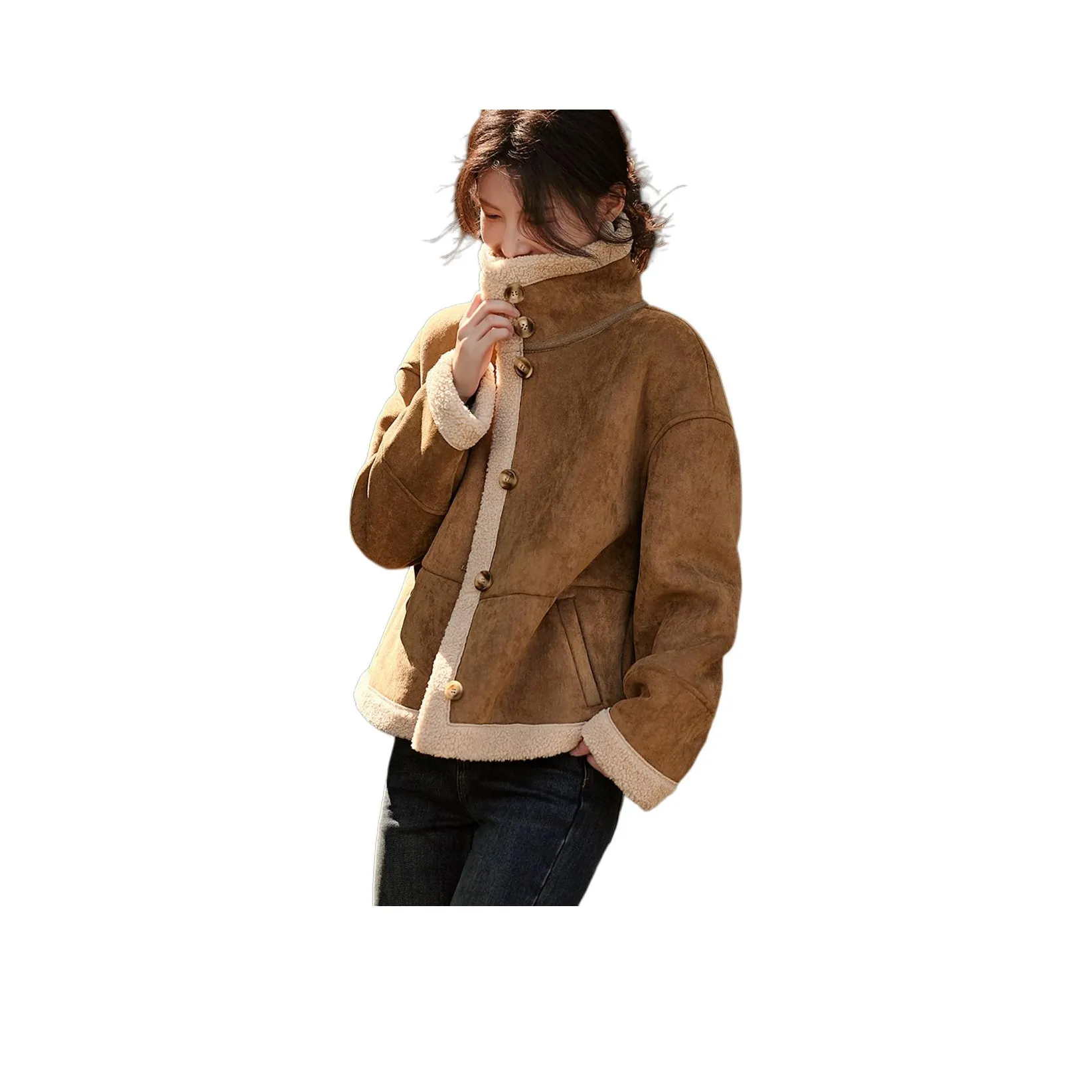 XWI Куртки и пальто женские коричневый