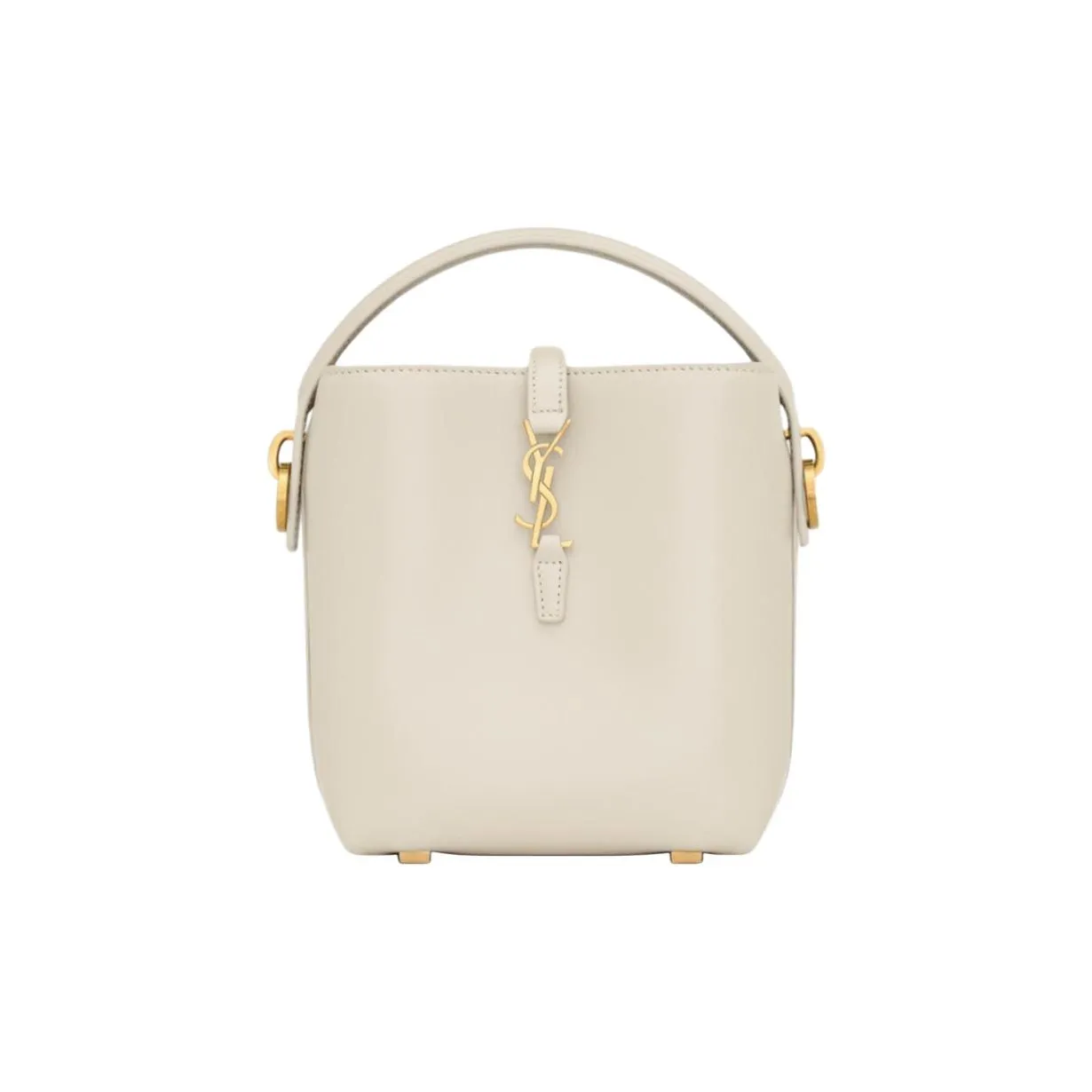 SAINT LAURENT Leather Handbag Mini Women's Ecru
