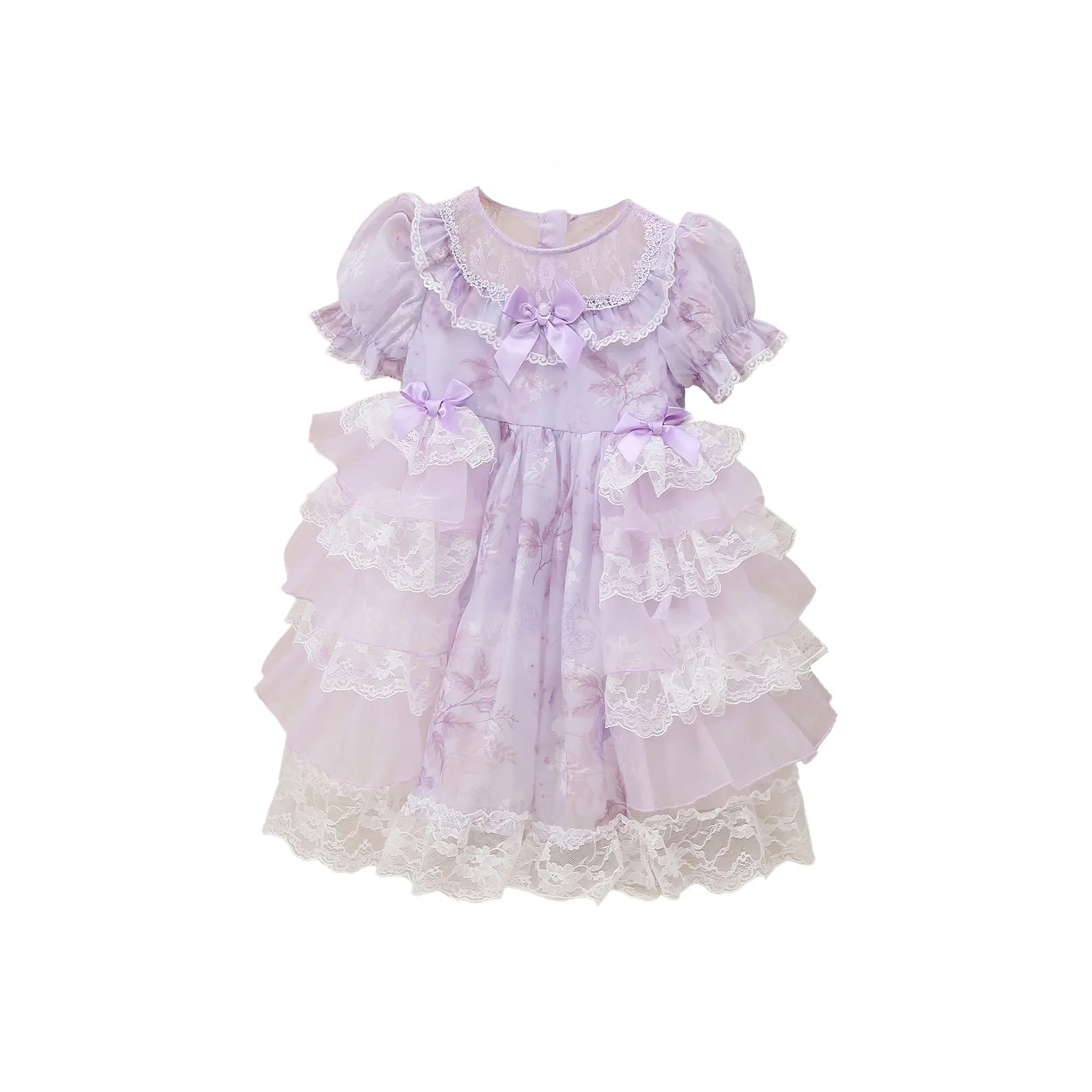 Huatianc Детское платье фиолетового цвета для дошкольников