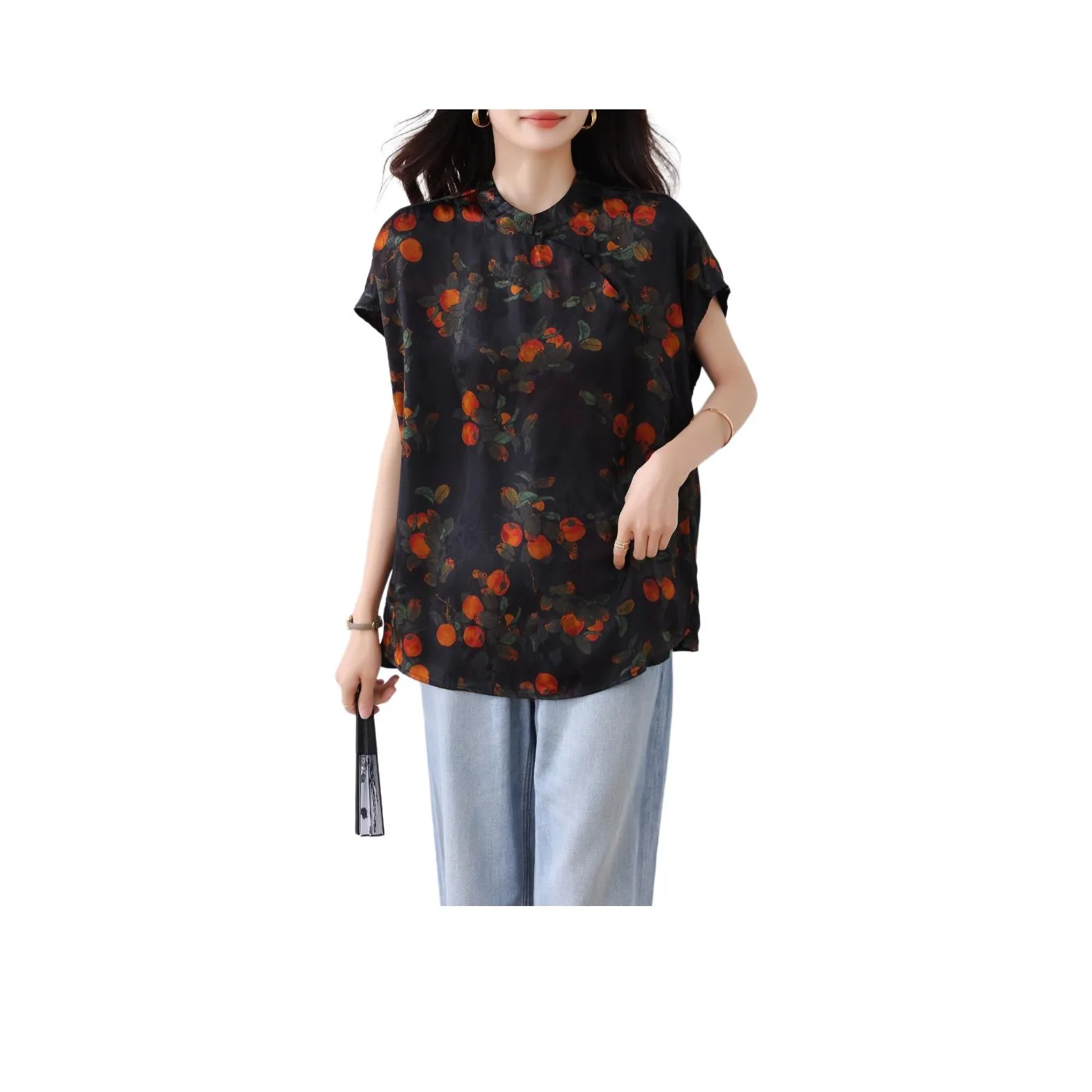 LAKESI Ночной черный Женские рубашки