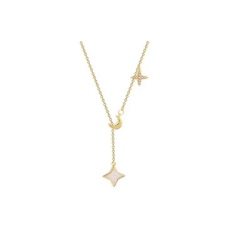 West Island Титановая сталь Ожерелье Золотое Женское