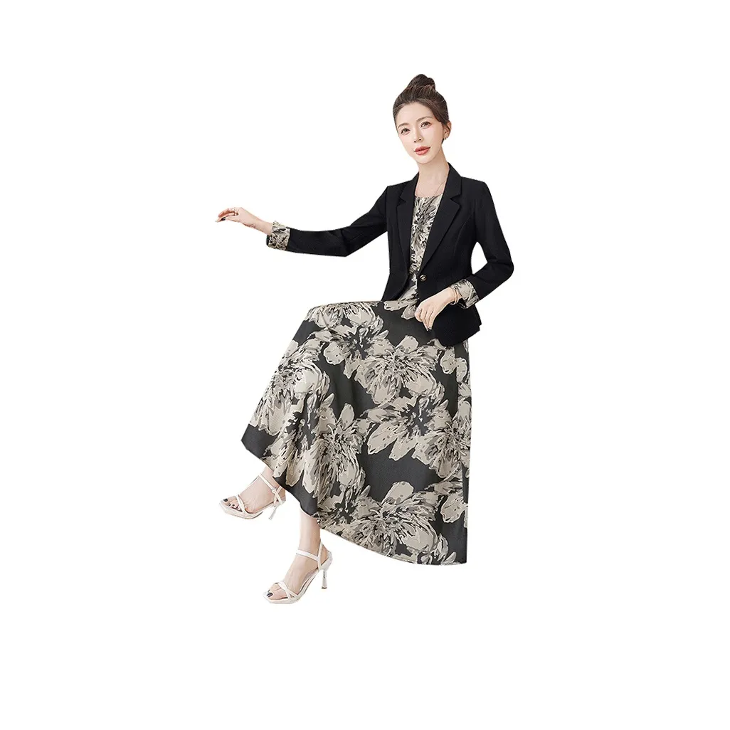 Cypress House Skirt Set Women's Black+Champagne Gold