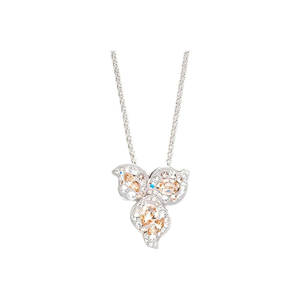 Swarovski Graceful Bloom Кристальные ожерелья Белый, золотой покрытый Женские