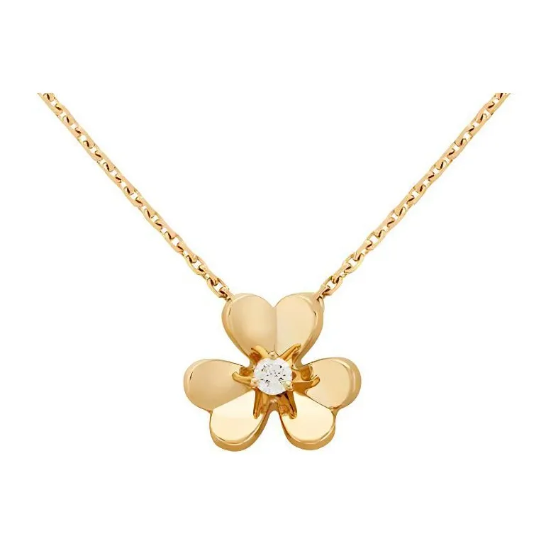 Van Cleef & Arpels Yellow Karat Gold, Diamond Necklaces Women's