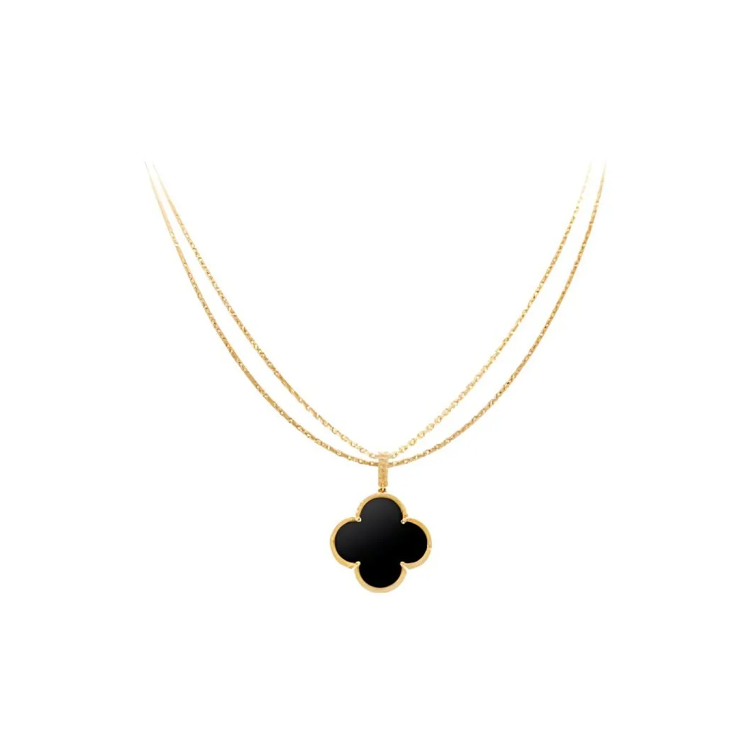 Van Cleef & Arpels Onyx Necklaces Women's Gold