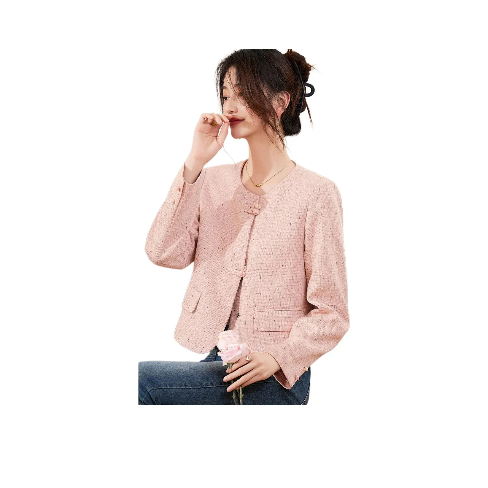 Like The Age Of Water Вельвет Feel Пальто Женское Розовый