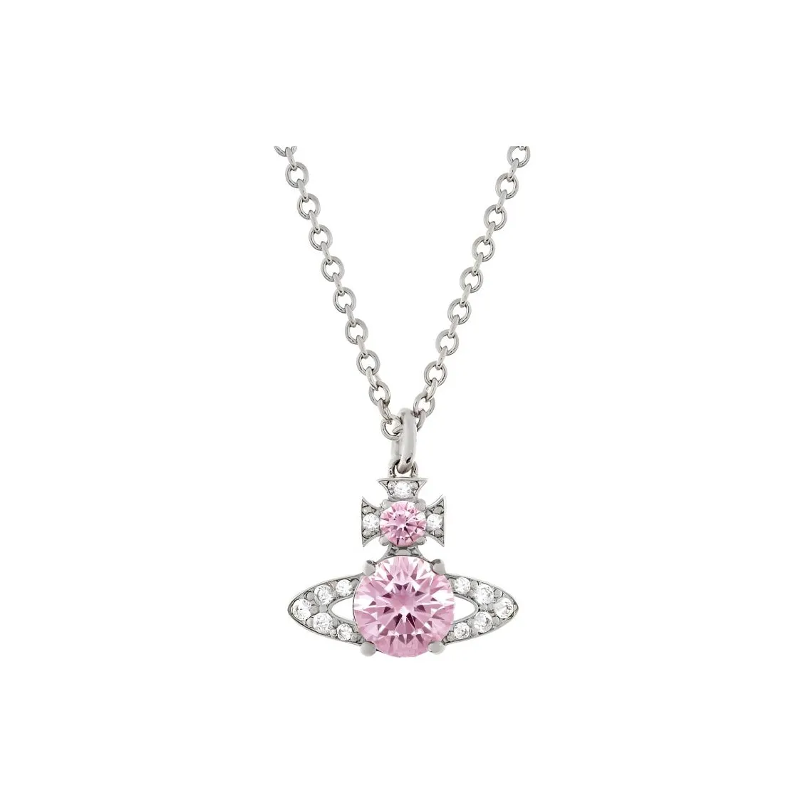 Vivienne Westwood Brass, Faux Crystal Necklaces Unisex Silver