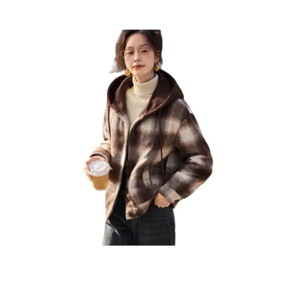 Mo Han Yi Mei Пуховая куртка Женская Кофейного цвета