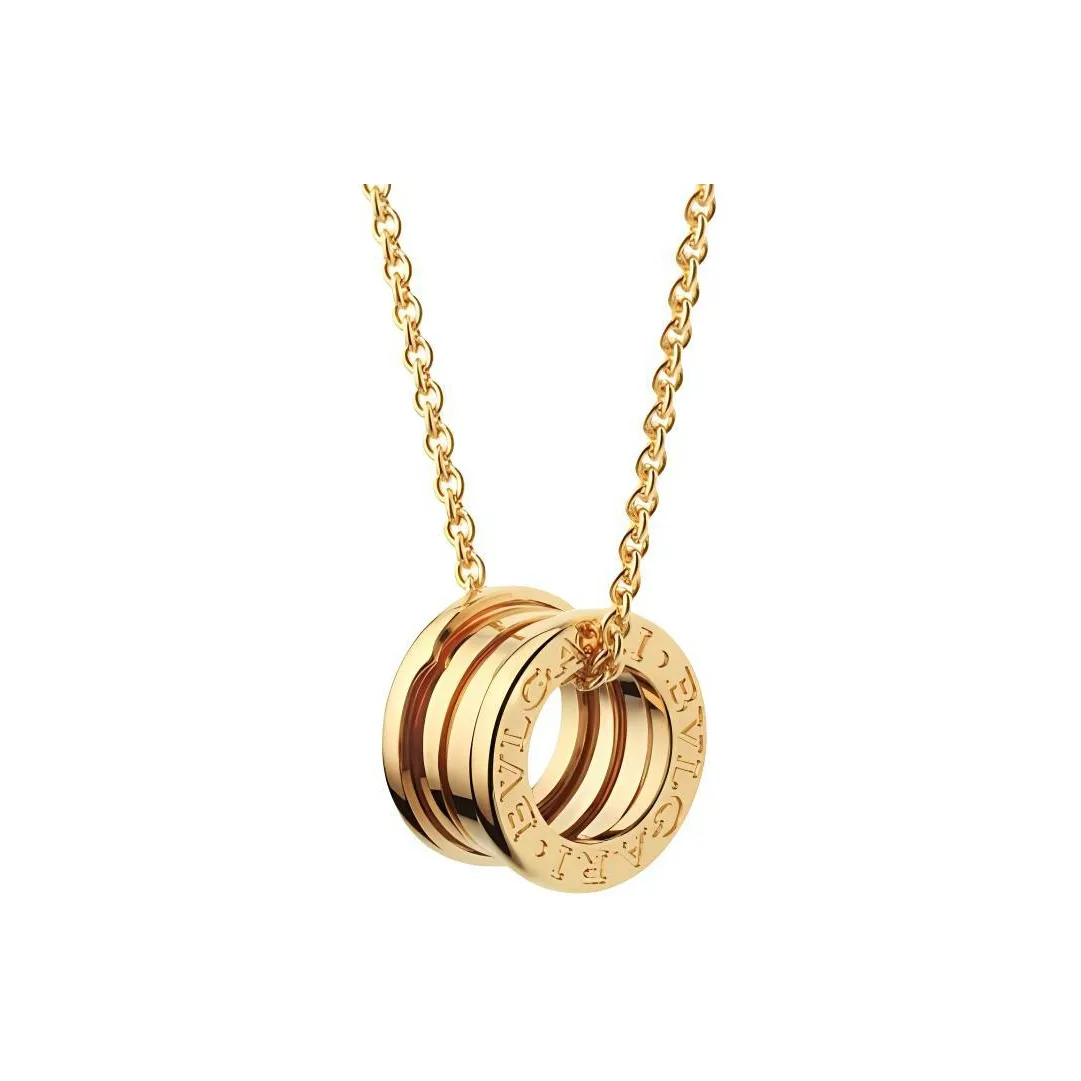 BVLGARI B.Zero1 Series 18K Gold Necklaces Unisex Gold