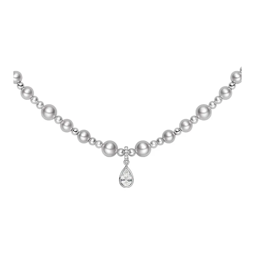 HEFANG Candy Series 925 Sterling Silver Bubble Water Drop Necklace Women's