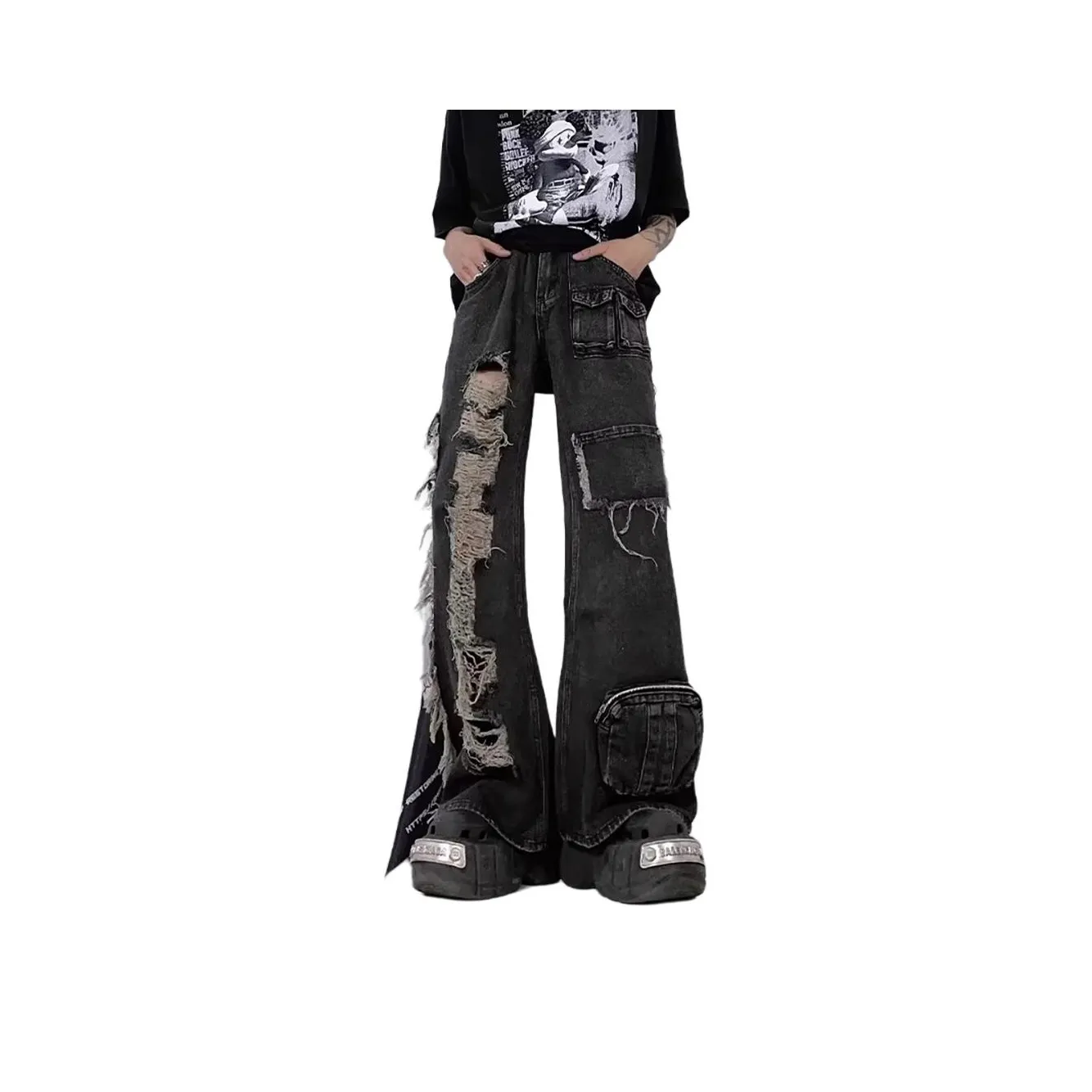 MORii Черные Унисекс Джинсы