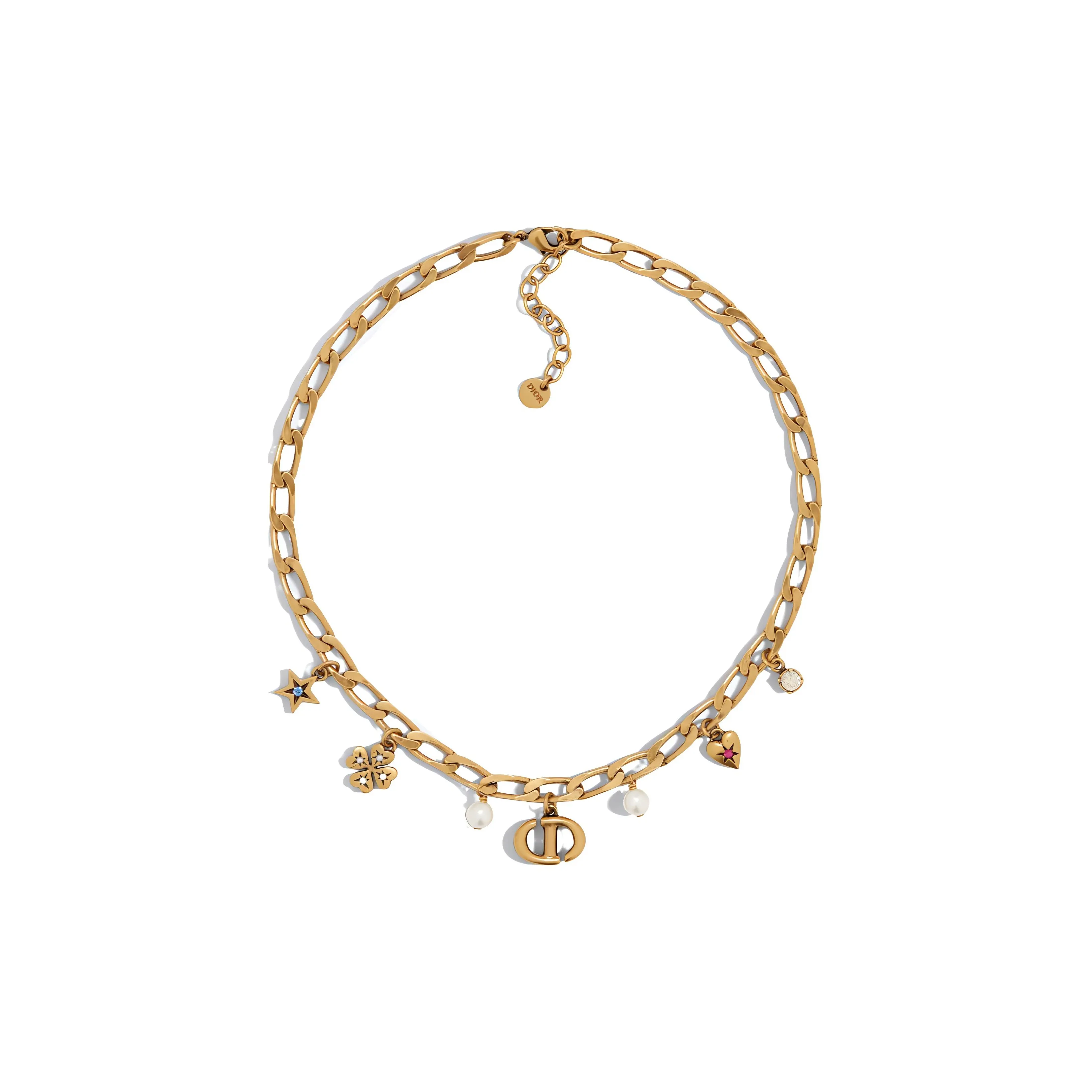 Christian DIOR Pre Owned 2010s Logo charm Necklace