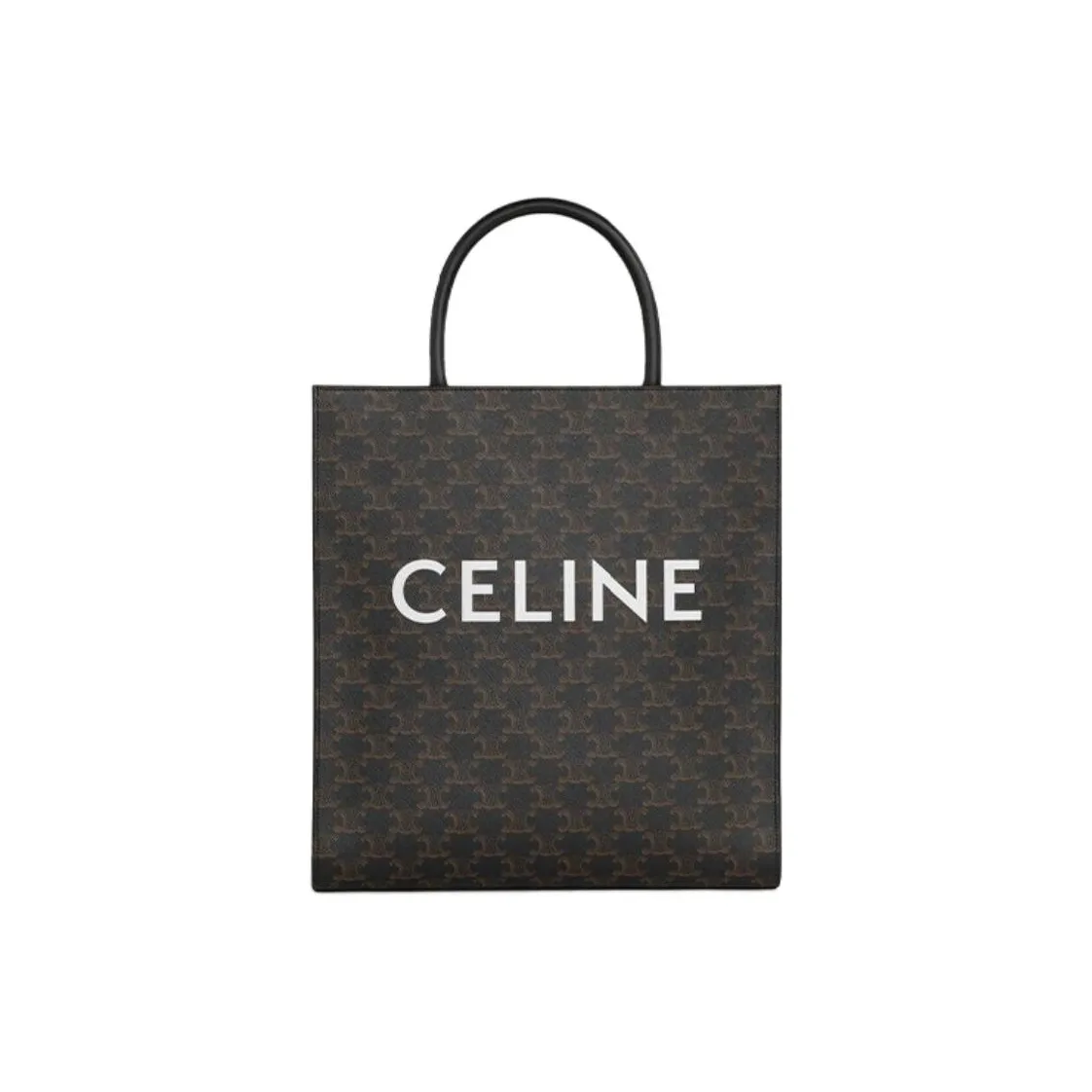 CELINE Canvas With Leather Tote Bag, Shopping Bag, Shoulder Bag, Crossbody Bag, Handbag Medium Size Unisex Black