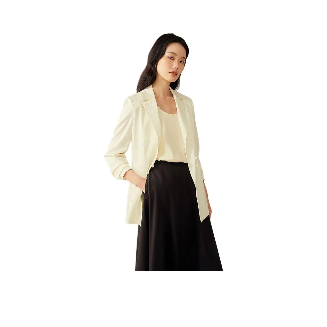 Yiner Кремово-белый Женские офисные костюмы