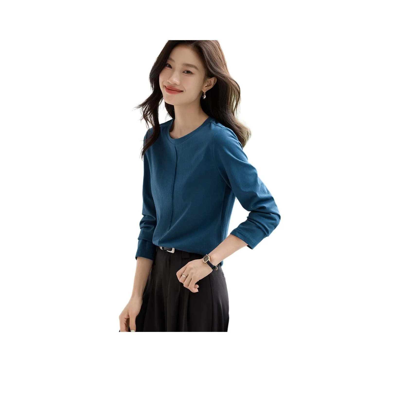 Mo Han Yi Mei T Рубашка Женская Павлин Синий