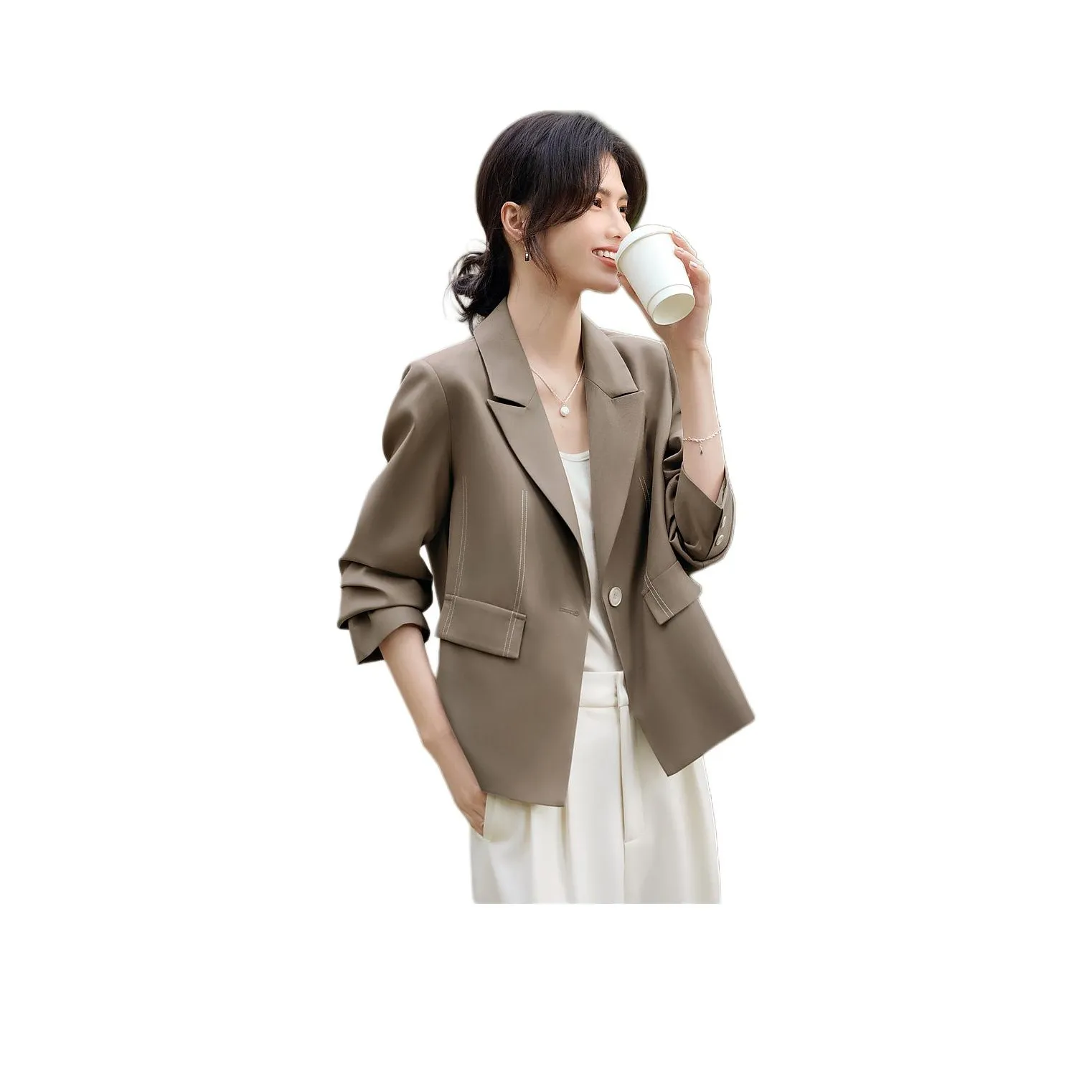 XWI Бизнес-костюм женский серый зеленый