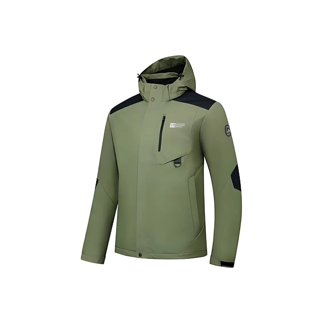 QIAODAN Trench Coat Men's Pine Green/Black