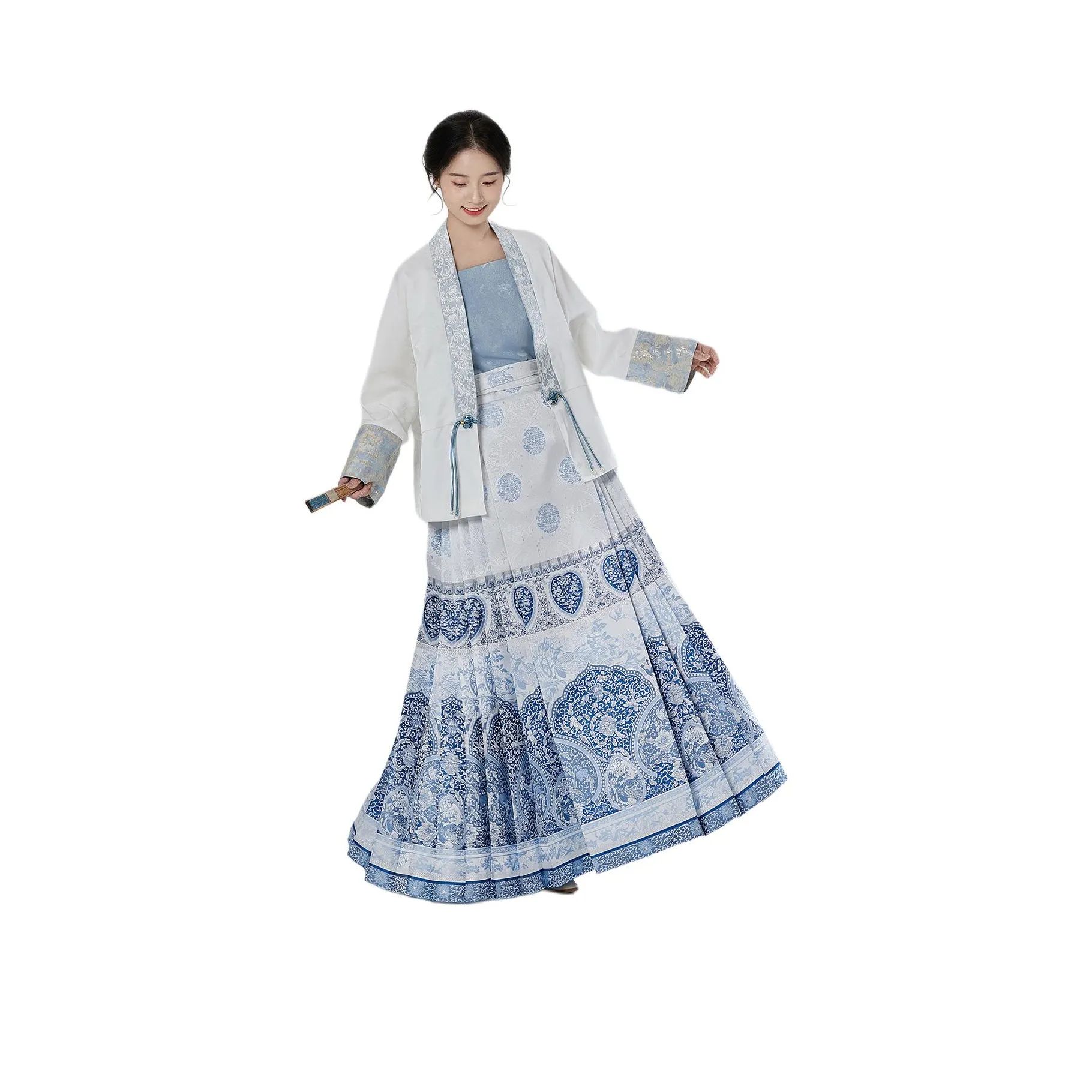 XINGHEHANGE Новый китайский стиль Ханьфу Милый Юбка Повседневный Комплект с юбкой Женские