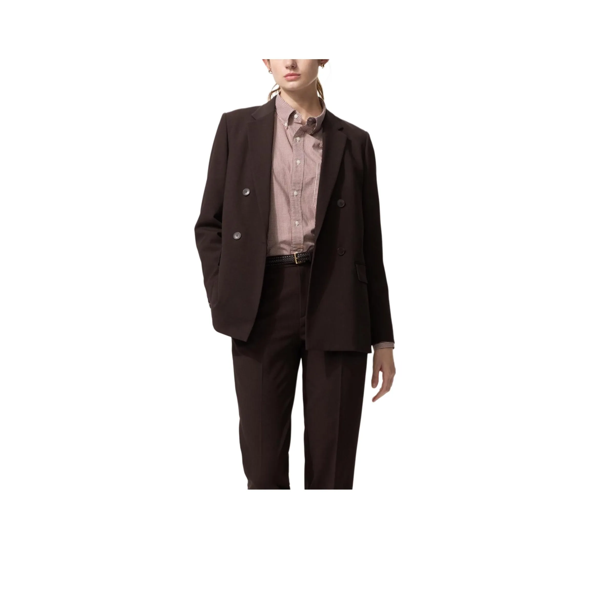 UNIQLO Темные умбровые женские деловые костюмы