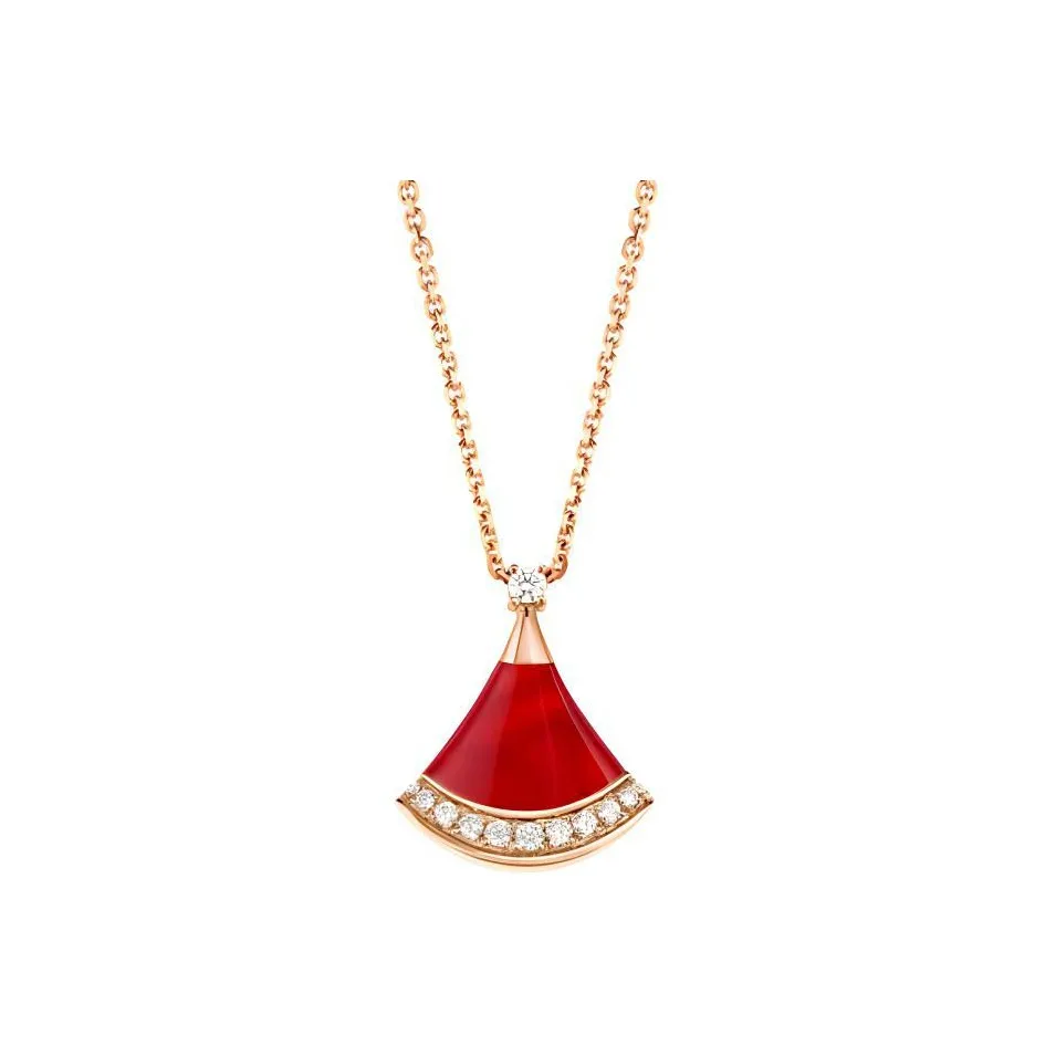 BVLGARI Divas' Dream Series 18K Rose Gold Necklaces Women's Red