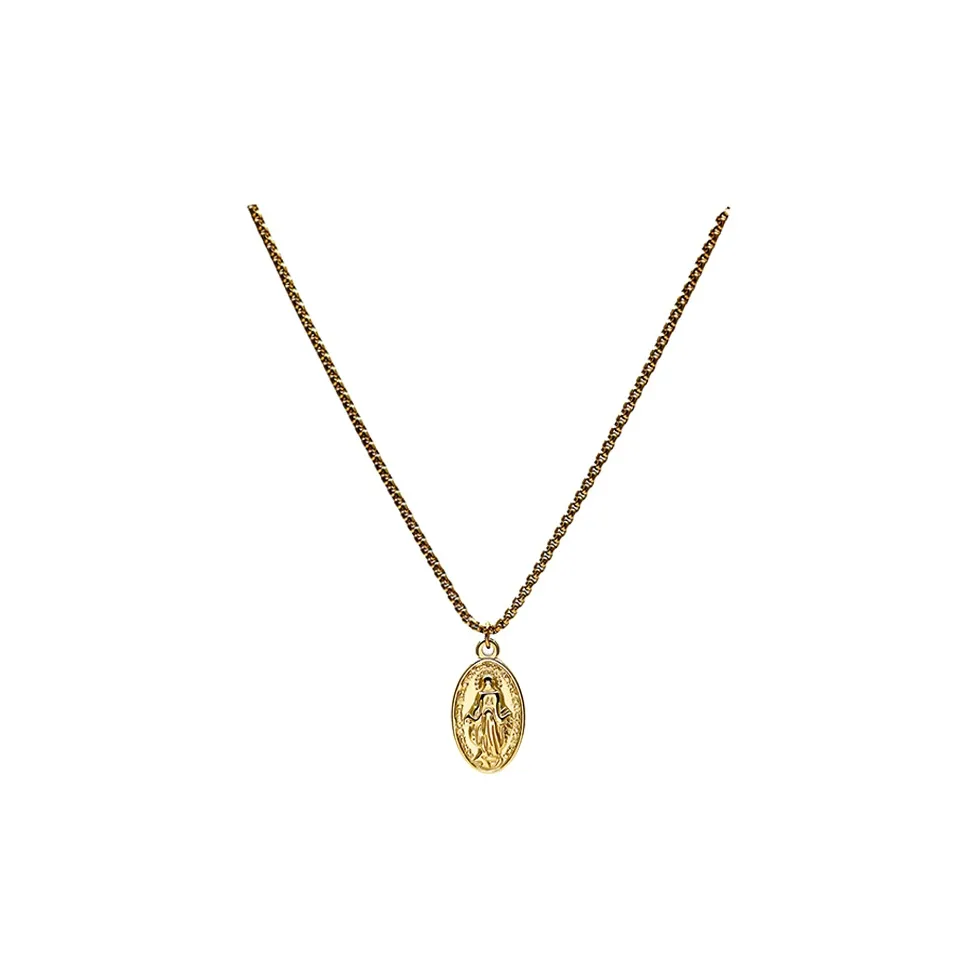 PUENTE Титановые стальные ожерелья мужские золотые