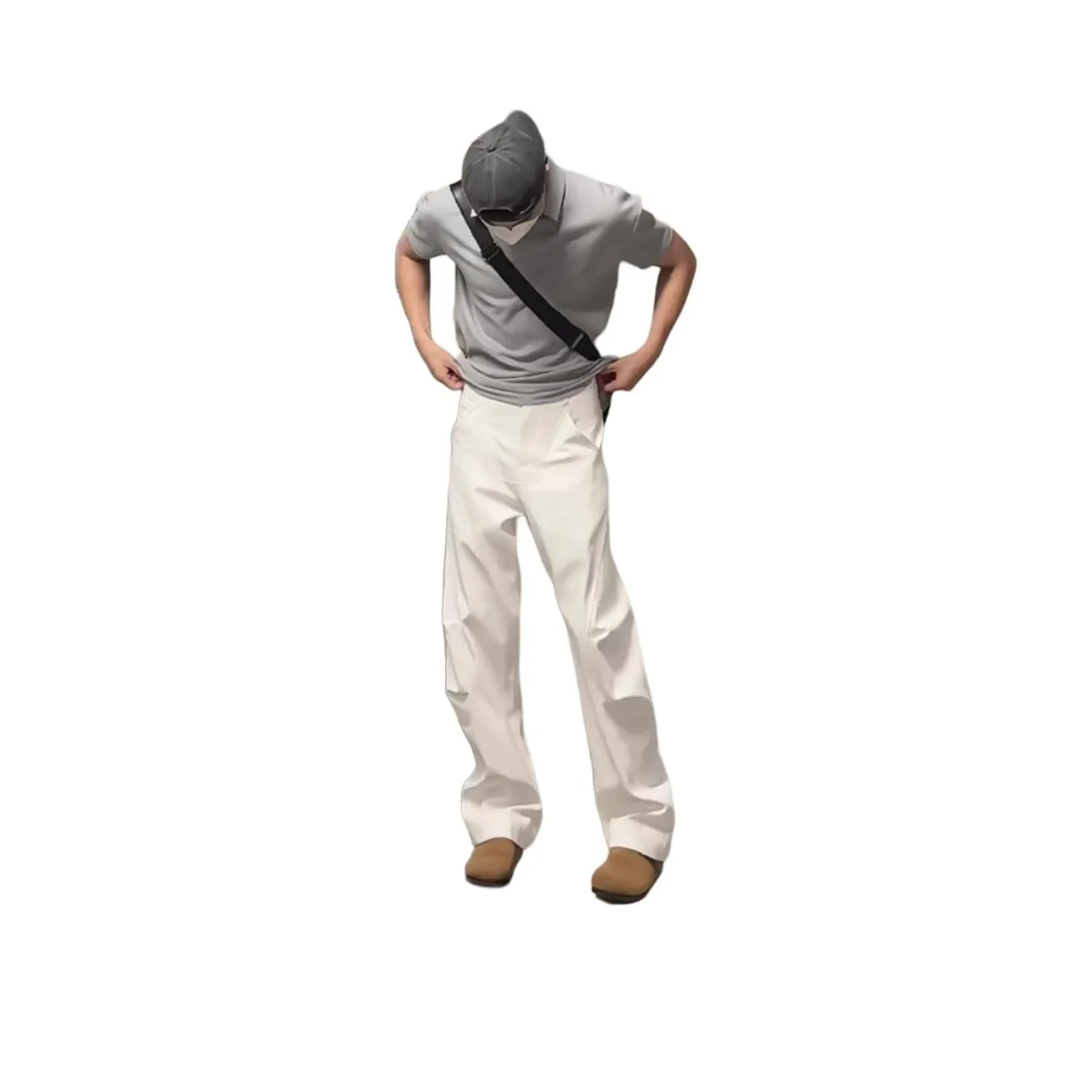 CORNILOT Casual Pants Unisex White