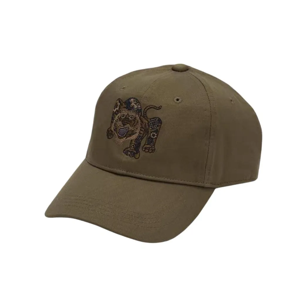 Onitsuka Tiger Хлопок Кепки Унисекс Хаки Зеленый