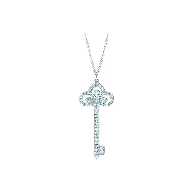 TIFFANY & CO. Keys Collection Diamond Necklaces Women's